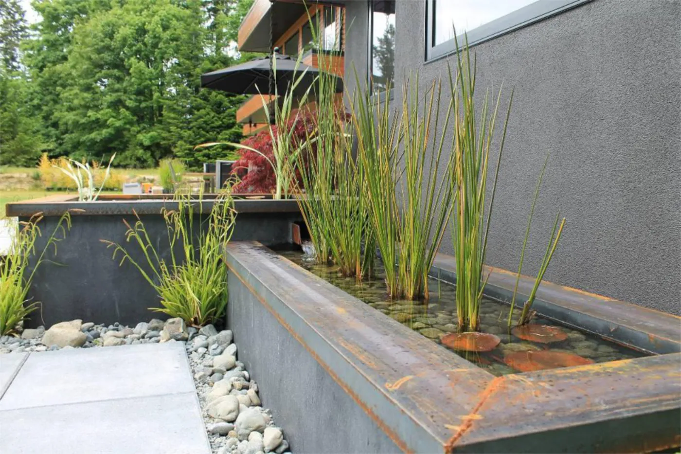 A completed Formal Water Features project by Oxbow Aquatic Services in Greater Victoria.